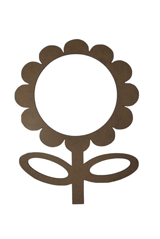 Çiçek Figürlü 3 Mm Ham Mdf Isimsiz Kasnak 35 Cm