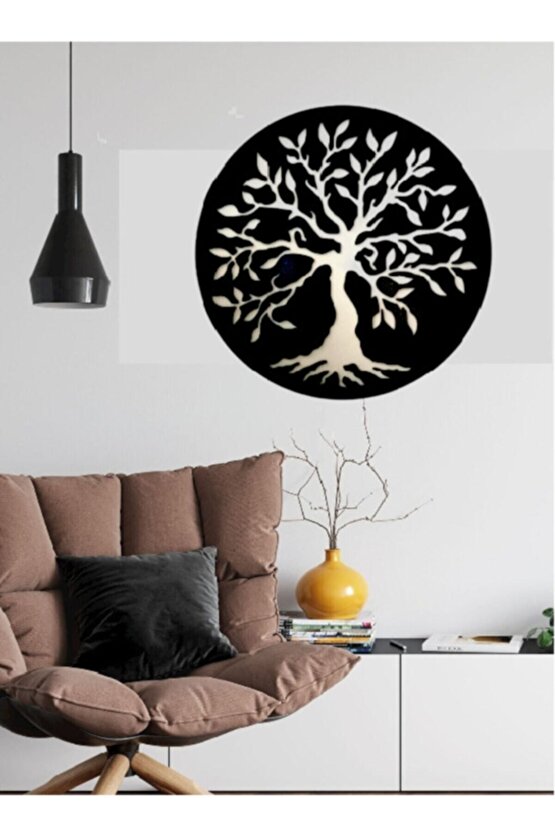 Büyük Boy Ağaç Figürlü 3mm Mdf Ahşap Duvar Panosu 55*55