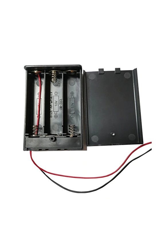 Aa Üçlü Kalem Pil Kutusu Kapaklı 2 Adet