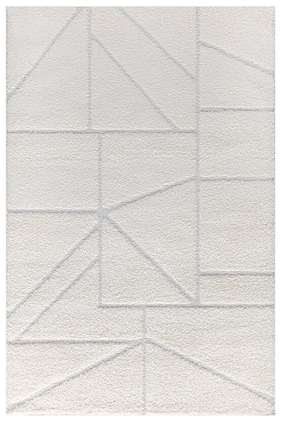 B109 Gri Kolay Kullanım Hav Toz Vermez Yumuşak Dokulu Uzun Tüylü Modern Shaggy Halı