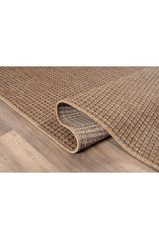 Srz-0465 Jüt Tabanlı Hasır Kaymaz Dokuma Örme Bohem Antialerjik Halı Kilim Salon Halısı