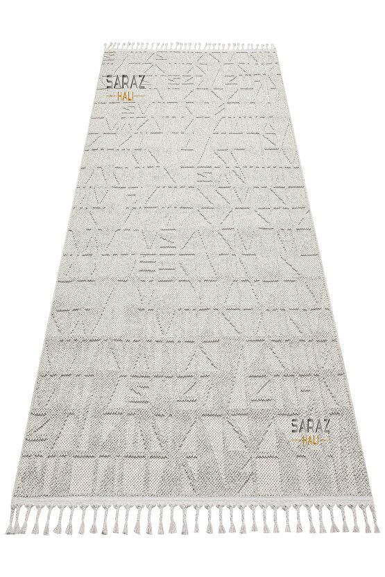 Bukle Gri Yumuşak Dokulu Halı Kilim Salon Mutfak Koridor Kesme Yolluk Dokuma Makine Halısı 11883