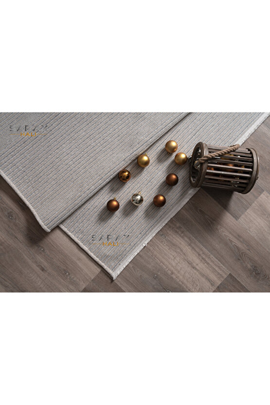 Dizayn Şönil Dokuma Kayma Yapmaz Makinede Yıkanabilir Leke Tutmaz Kesme Bohem Kilim Krem