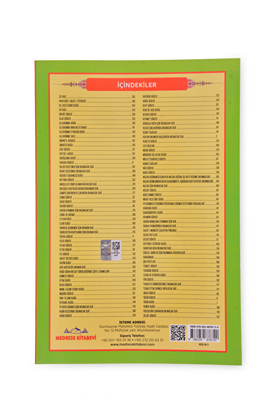 Yasin Cüzü Kitabı 5 Li Set Orta Boy 192 Sayfa Mevlüt Hac Umre Cenaze Hediyelik 16*24 Cm