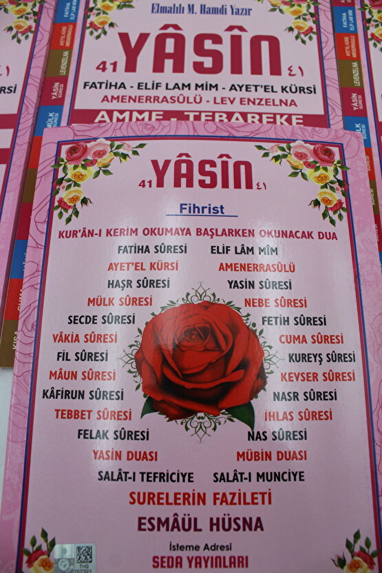 Ekonomik Hediyelik 10 Adet Yasin-i Şerif Pembe 64 Shf. Orta Boy(17x24cm)