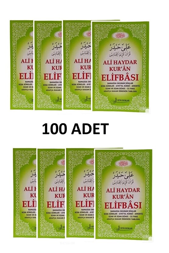 Ali Haydar Kuran Elifbası --100 Adet