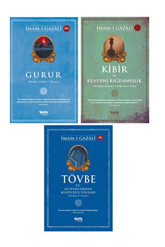 İmamı Gazali Seti Gurur-Kibir ve Kendini Beğenmişlik-Tövbe ve Günahlardan Kurtuluş Yolları 3lü Set