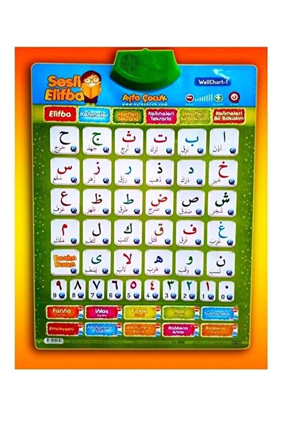 Çocuklara Eğitici Sesli Elifba Namaz,sure,dua,ayet Alıştırmalı Soru Cevaplı