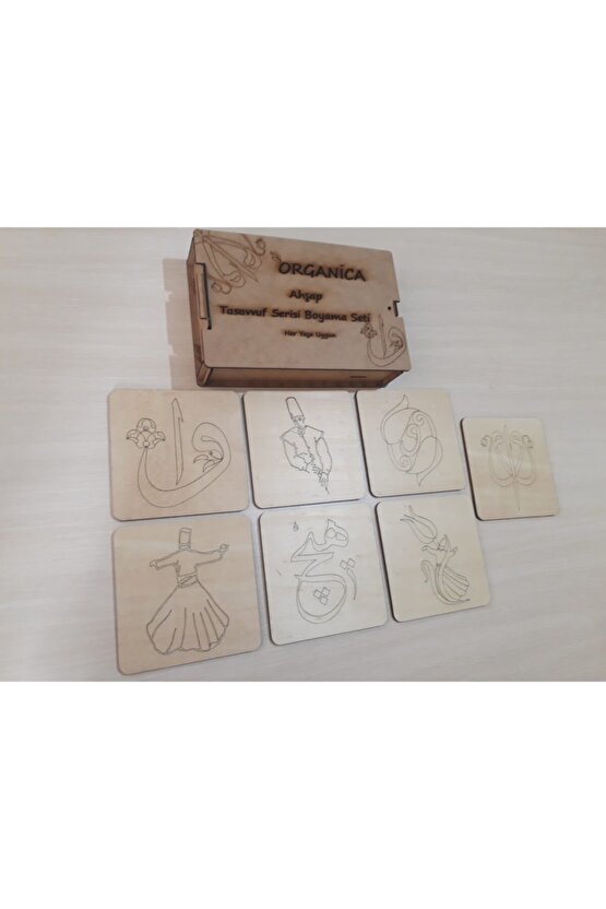 Ahşap Üzerine Tasavvufi Figürler Beceri Geliştiren Ahşap Boyama Seti