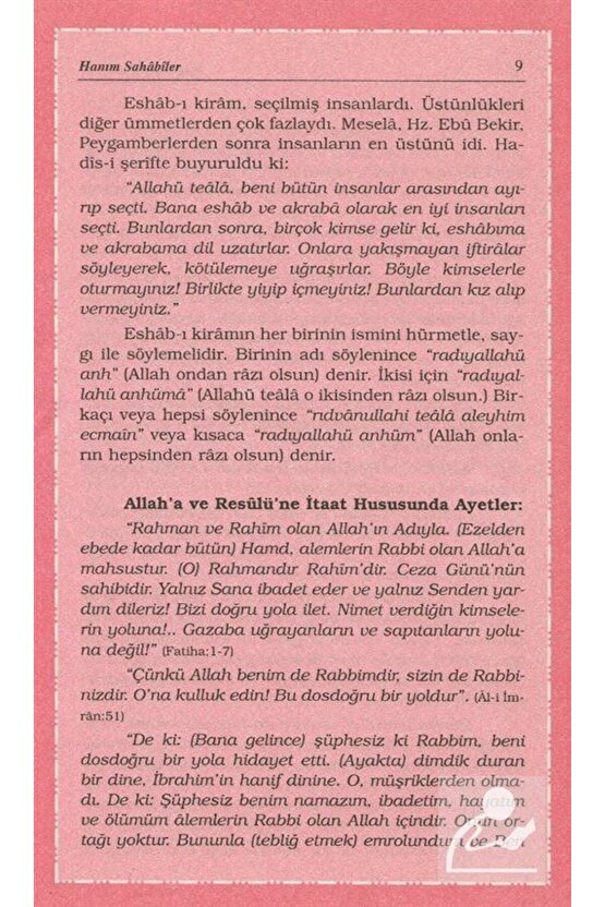 Kadın Şahsiyetler ve Hanım Sahabiler