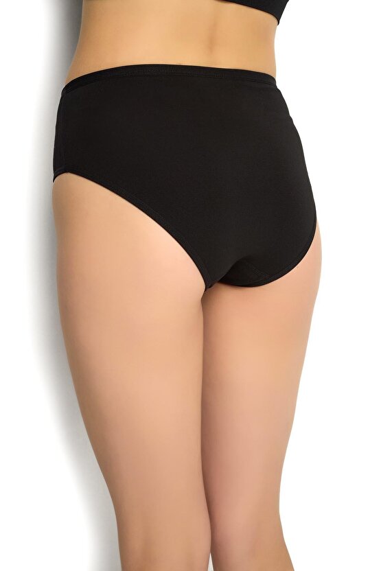 652 Kadın Pamuklu Yüksel Bel Bato Bikini Külot 1 Adet