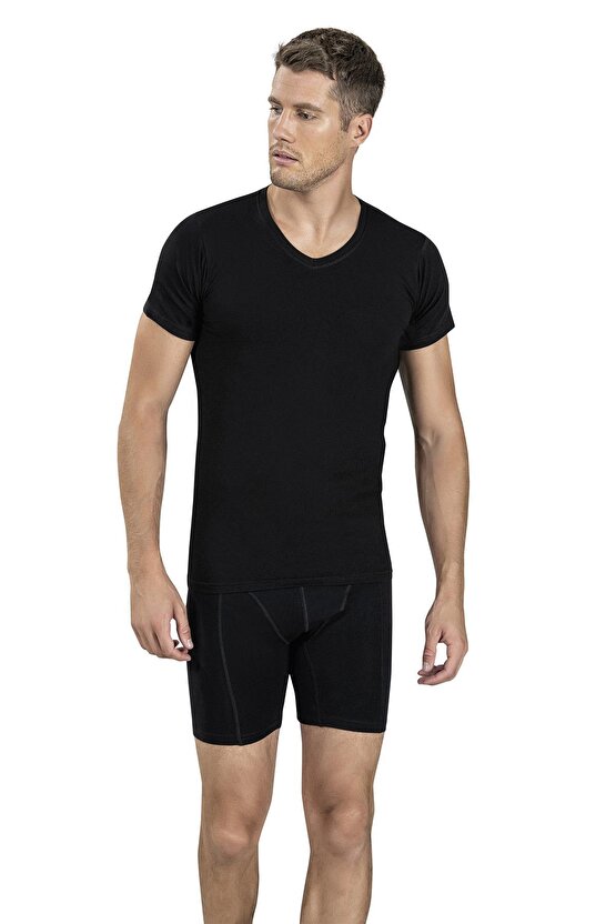 Erkek V Yaka Kısa Kol Atlet Fanila 112 - 9 Adet