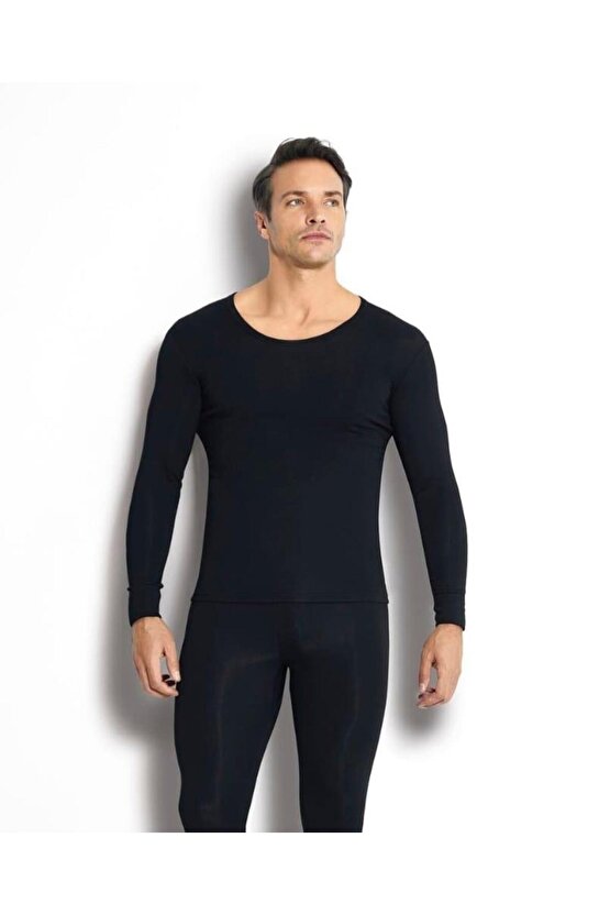 160 ERKEK TERMAL İÇLİK ÜST UZUN KOL BİSİKLET YAKA TEKLİ