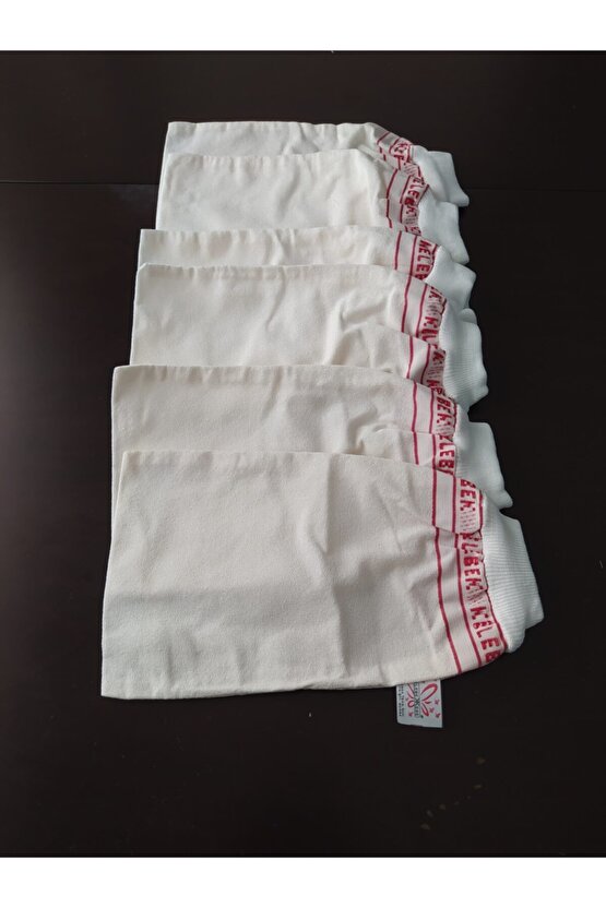 Beyaz 6 Adet Lastikli Kalın Banyo Kesesi