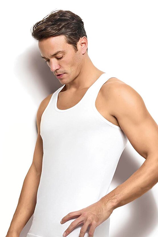 Erkek Beyaz Modal Pamuklu Atlet 158