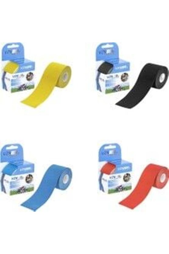Sport Tape Sarı Renk Kinezyo Sporcu Bandı 4 Renk ( Siyah, Mavi, Kırmızı, Sarı)