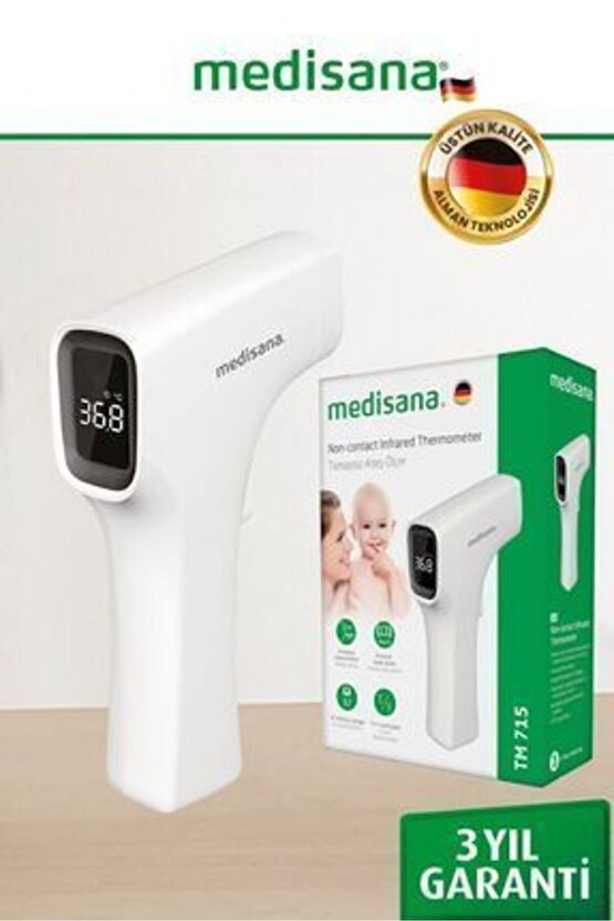 Alından Temassız Kızılötesi Uzaktan Ateş Ölçer 3 Yıl GarantiliYüksek Ateş Uyarılı