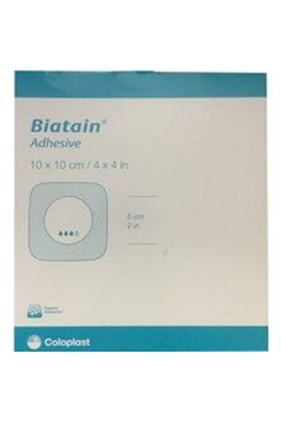 Coloplast (5 Adet) 33430 Biatain Yapışkanlı Köpük yaara Örtüsü 10cm X 10cm