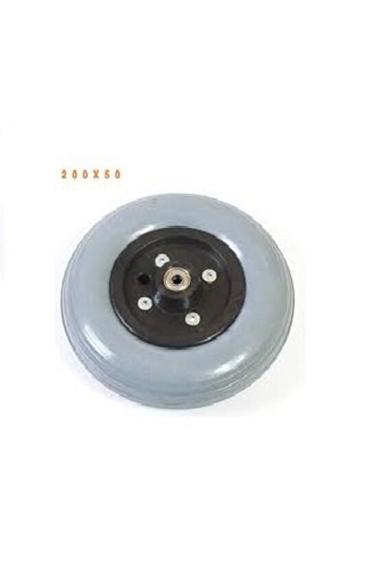 Yedek Teker Tekerlekli Sandalye 200x50 Silikon Dolgu Ön Teker 1 Adet