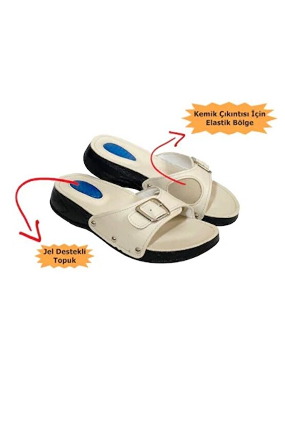 Topuk Dikeni Terliği Krem 37 NUMARA