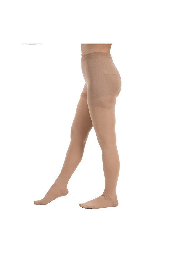 Ccl2 Külotlu Burnu Kapalı Çorabı (Bej) NO:5