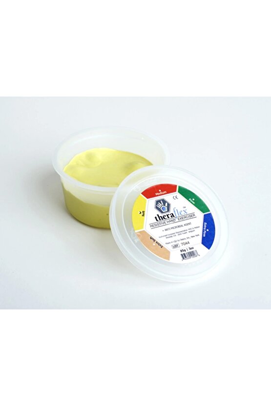 Sarı Renk Hafif El Egzersiz Hamuru 85 Gr, Esneklik ve Güç Artırıcı Renkli Hamur