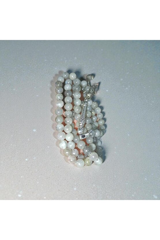 Labradorit Taşı 8 mm 99 lu Namaz ( Dua ) Tesbihi