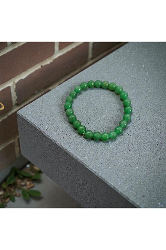 SERTİFİKALI AVENTURİN DOĞAL TAŞ BİLEKLİK 8 MM