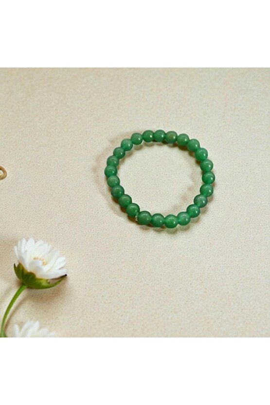 SERTİFİKALI AVENTURİN DOĞAL TAŞ BİLEKLİK 8 MM