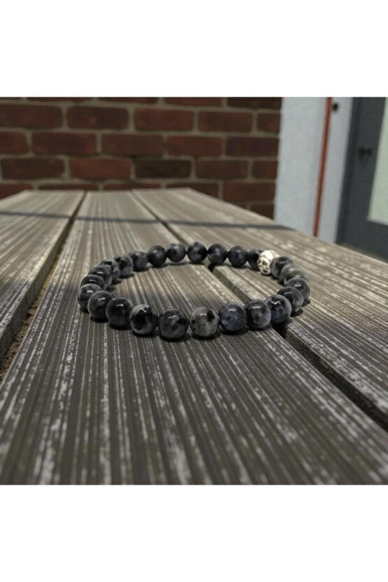 SERTİFİKALI SPEKTROLİT DOĞAL TAŞ BİLEKLİK 8 MM