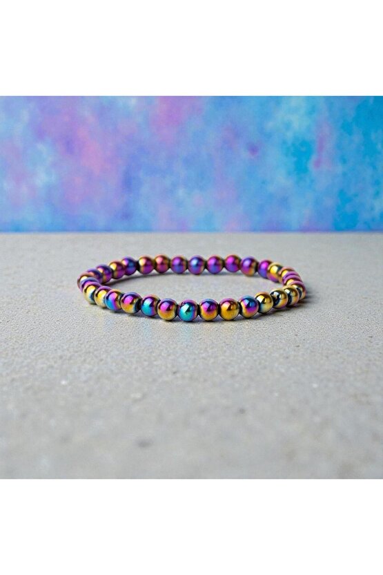 SERTİFİKALI RENKLİ HEMATİT DOĞAL TAŞ BİLEKLİK 8 MM