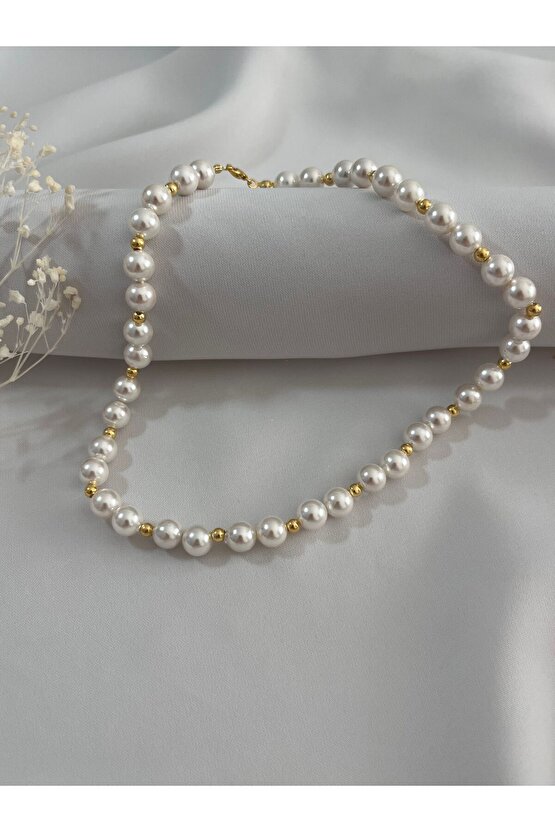 Mayorka İnci Gümüş Kolye