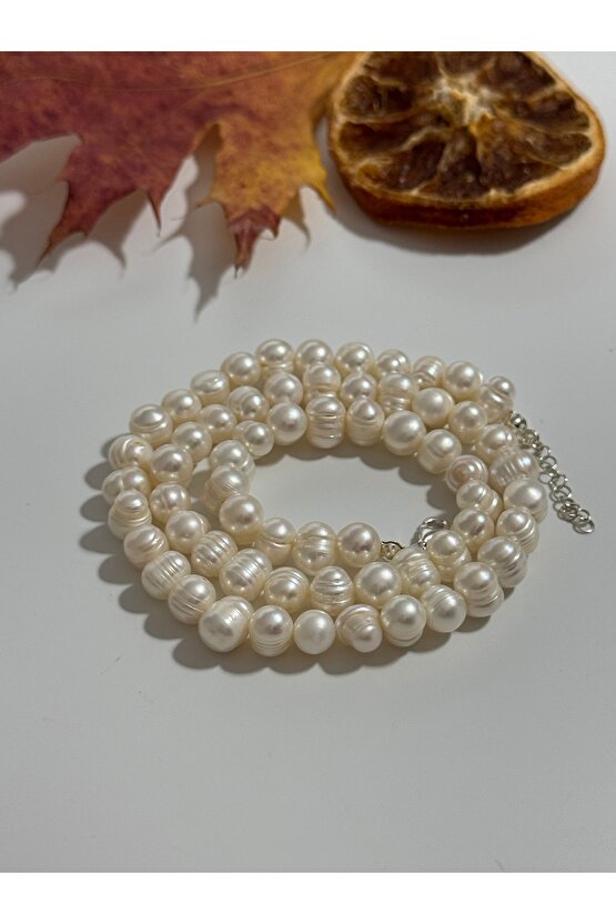 Hakiki İnci Gümüş Kolye