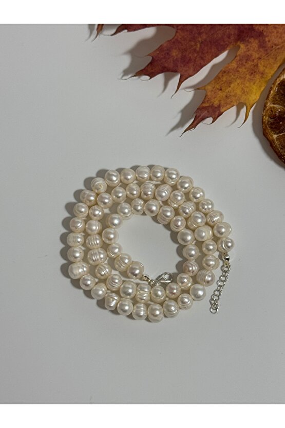 Hakiki İnci Gümüş Kolye