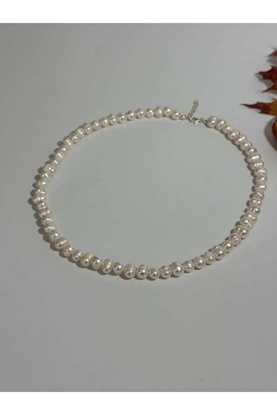 Hakiki İnci Gümüş Kolye