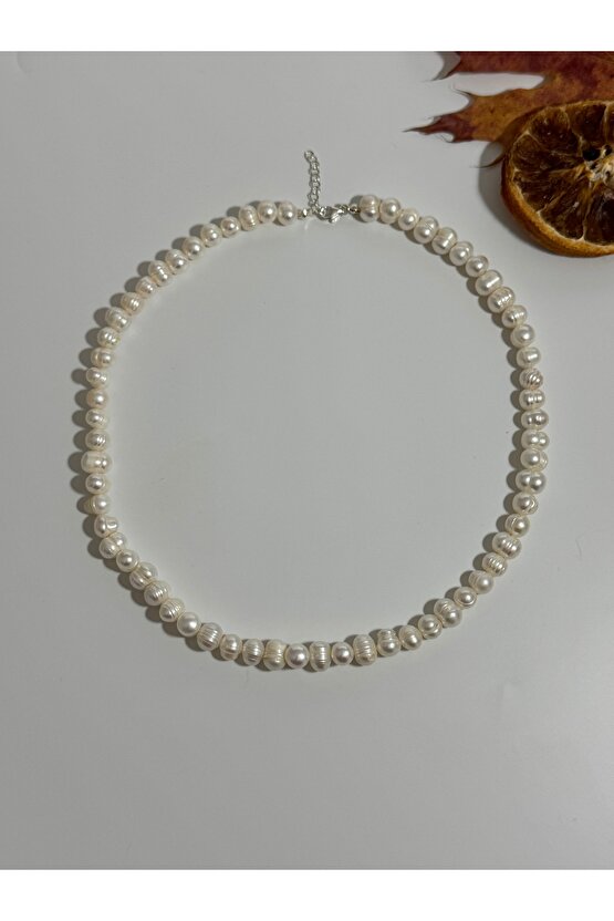 Hakiki İnci Gümüş Kolye