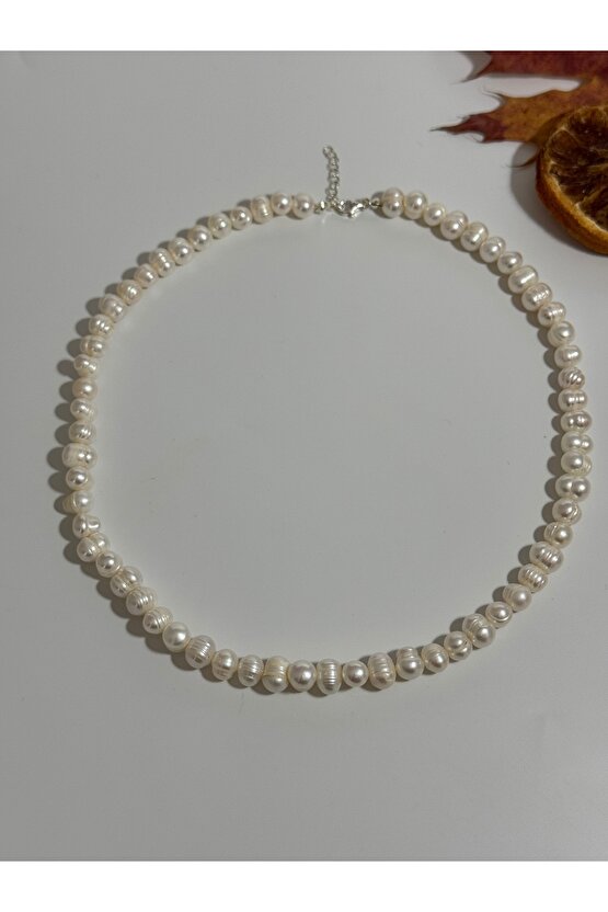 Hakiki İnci Gümüş Kolye