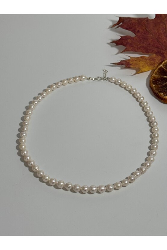 Hakiki İnci Gümüş Kolye