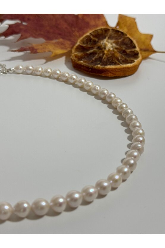 Hakiki İnci Gümüş Kolye