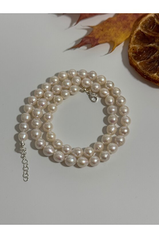 Hakiki İnci Gümüş Kolye