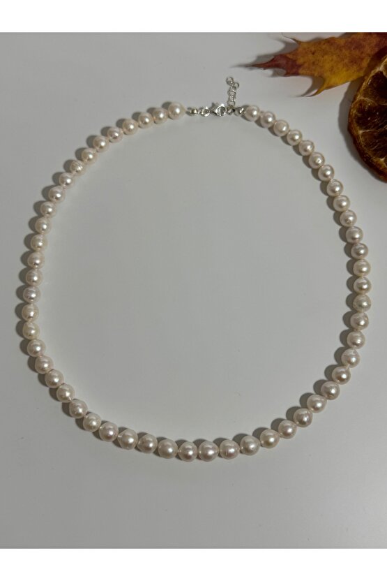 Hakiki İnci Gümüş Kolye