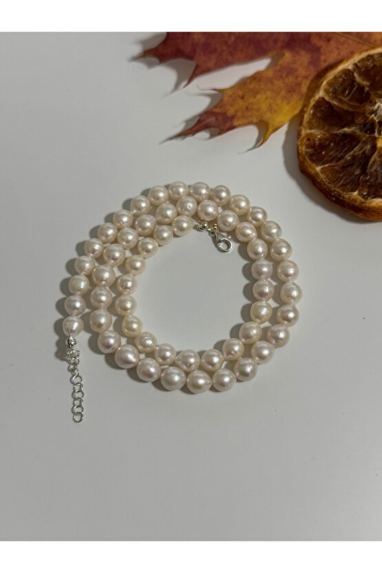 Hakiki İnci Gümüş Kolye