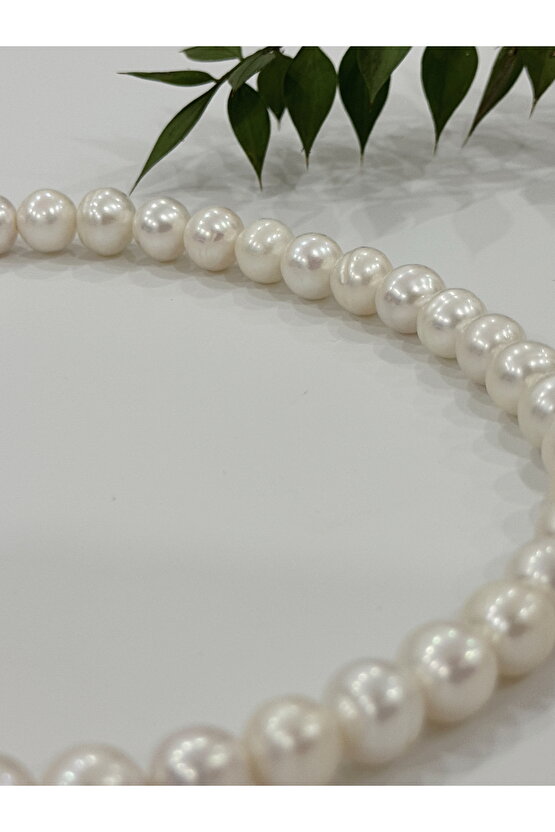 Hakiki Gerçek Inci Gümüş Kolye