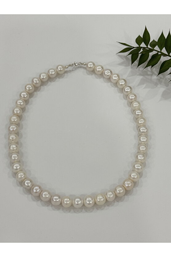 Hakiki Gerçek Inci Gümüş Kolye