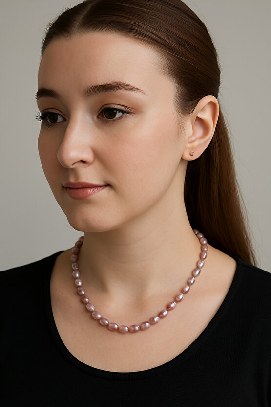 Gerçek İnci Gümüş Kolye