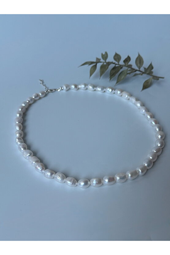 Gerçek İnci Gümüş Kolye