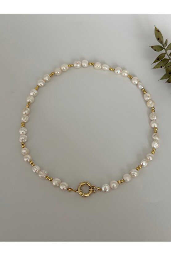 Gerçek İnci Gümüş Kolye