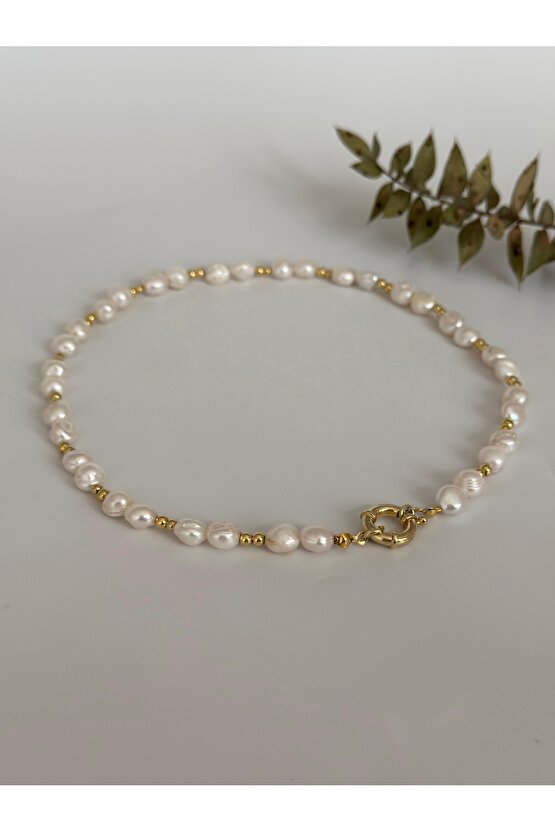 Gerçek İnci Gümüş Kolye