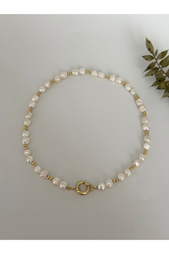 Gerçek İnci Gümüş Kolye