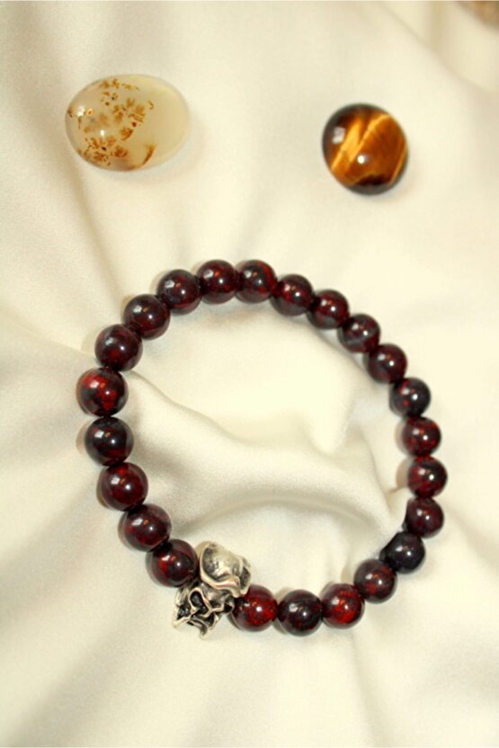 Doğal Lal Taşlı Bileklik